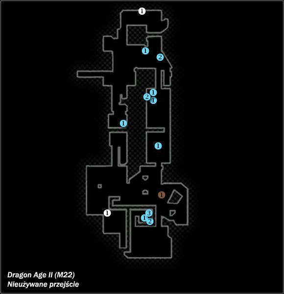 Typ lokacji: otwarta - M21; M22- Magazyn Woodrowa i Nieużywane przejście | Mapy świata w Dragon Age II - Dragon Age II - poradnik do gry