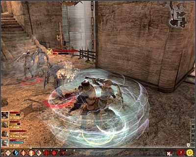 W przeciwieństwie do Górnego Miasta, Dolnego Miasta oraz Doków, gdzie bandyci pojawiali się jedynie po zmroku, w trakcie eksploracji Mrokowiska możesz na nich wpadać niezależnie od pory dnia - M23- Mrokowisko | Mapy świata w Dragon Age II - Dragon Age II - poradnik do gry