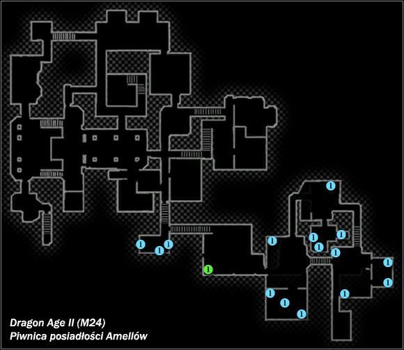 Typ lokacji: zamknięta - M24; M25- Piwnica posiadłości Amellów i Rozdarty Grzbiet | Mapy świata - Dragon Age II - poradnik do gry