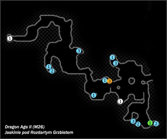 Typ lokacji: otwarta - M26; M27- Jaskinie pod Rozdartym Grzbietem i Przełęcz Nieboszczyka | Mapy świata - Dragon Age II - poradnik do gry