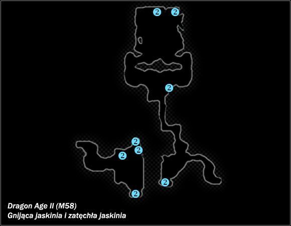 Typ lokacji: zamknięta - M58; M59- Gnijąca, oraz zatęchła jaskinia i Okolice Kirkwall #2 | Mapy świata - Dragon Age II - poradnik do gry