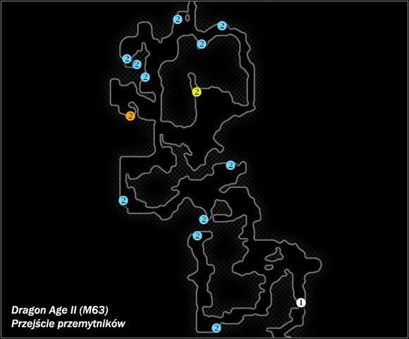 Typ lokacji: zamknięta - M62; M63- Kryjówka łowców nagród i Przejście przemytników | Mapy świata - Dragon Age II - poradnik do gry