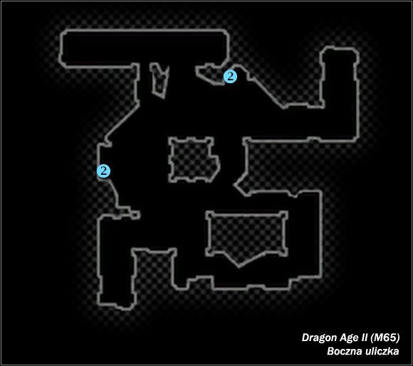 Typ lokacji: zamknięta - M64; M65- Na zewnątrz przejścia przemytników i Boczna uliczka | Mapy świata - Dragon Age II - poradnik do gry
