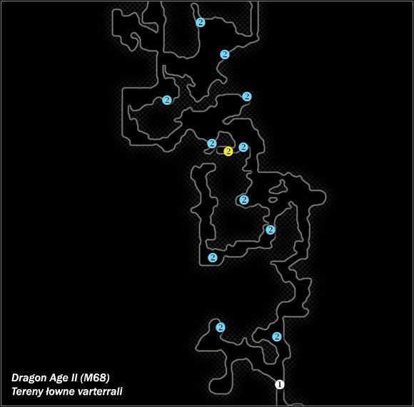 Typ lokacji: zamknięta - M68; M69- Tereny łowne varterrali i Kopalnie Kościanego Szybu (Jaskinia Umarłych) | Mapy świata - Dragon Age II - poradnik do gry