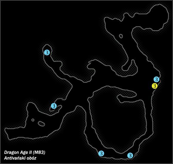 Typ lokacji: zamknięta - M82; M83- Górska jaskinia i Antivański obóz | Mapy świata w Dragon Age II - Dragon Age II - poradnik do gry