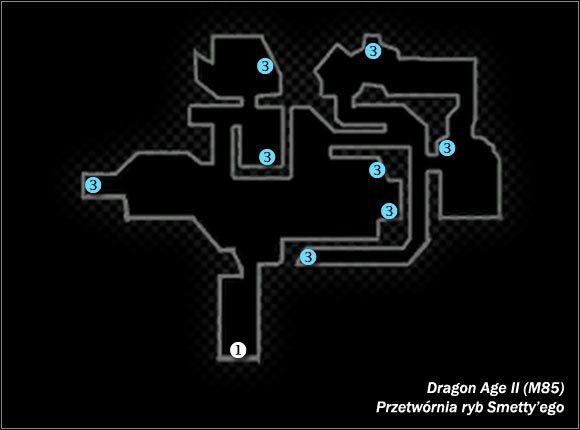 Typ lokacji: zamknięta - M84; M85- Ukryty loch i Przetwórnia ryb Smettyego | Mapy świata w Dragon Age II - Dragon Age II - poradnik do gry