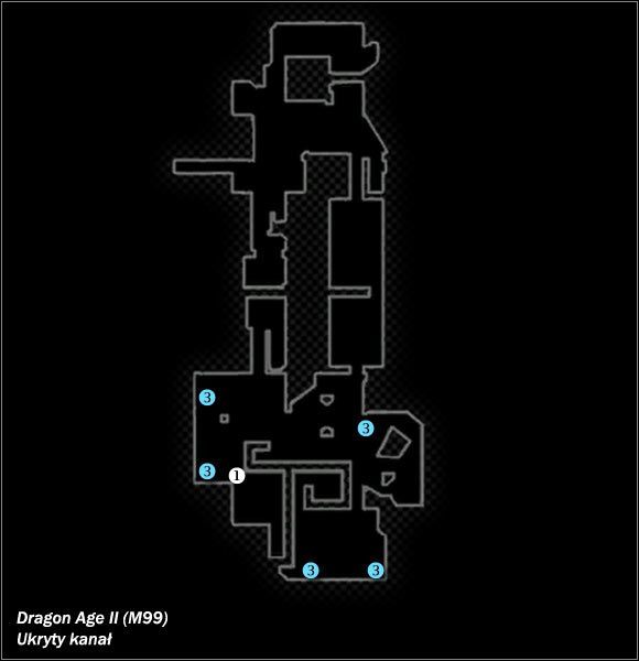 Typ lokacji: zamknięta - M98; M99; M100 - Podziemne przejście; Ukryty kanał i Schronienie magów krwi | Mapy świata - Dragon Age II - poradnik do gry