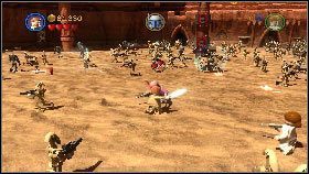 Następnym przeciwnikiem będzie Jango Fett, latający nad areną - Prolog | Tryb fabularny | LEGO Star Wars III The Clone Wars - LEGO Star Wars III: The Clone Wars - poradnik do gry