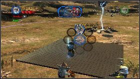 Następnie zacznij z tego miejsca ostrzeliwać budynki przeciwnika, które znajdą się w twoim zasięgu [1] - Hrabia Dooku (3) | Tryb fabularny | LEGO Star Wars III The Clone Wars - LEGO Star Wars III: The Clone Wars - poradnik do gry