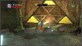 Po przebiciu się do środka zacznij iść mrocznym korytarzem [1], eliminując pojedynczych przeciwników - Hrabia Dooku (4) | Tryb fabularny | LEGO Star Wars III The Clone Wars - LEGO Star Wars III: The Clone Wars - poradnik do gry