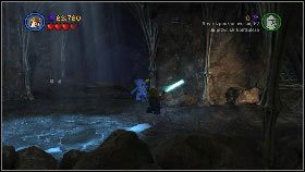 Następnie skieruj się na prawą stronę sali i użyj mocy Jedi, aby przepchnąć filar w stronę przejścia [1] - Hrabia Dooku (5) | Tryb fabularny | LEGO Star Wars III The Clone Wars - LEGO Star Wars III: The Clone Wars - poradnik do gry