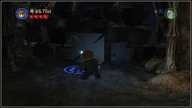 Idź cały czas przed siebie [1], a na końcu drogi użyj miecza na ścianie [2], aby przedostać się dalej - Hrabia Dooku (5) | Tryb fabularny | LEGO Star Wars III The Clone Wars - LEGO Star Wars III: The Clone Wars - poradnik do gry