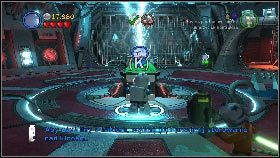 Użyj na chwytaku haka Kapitana Reksa [1], dzięki czemu z podziemi wyjedzie platforma z generatorem - Generał Grievous (1) | Tryb fabularny | LEGO Star Wars III The Clone Wars - LEGO Star Wars III: The Clone Wars - poradnik do gry