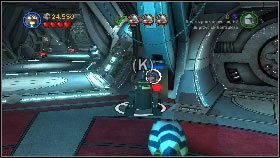 Użyj na nim haka Reksa i podłóż następny ładunek pod generator, który się wysunie [1] - Generał Grievous (1) | Tryb fabularny | LEGO Star Wars III The Clone Wars - LEGO Star Wars III: The Clone Wars - poradnik do gry