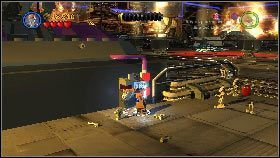 Wleć do środka statku i zacznij niszczyć anteny energetyczne, utrzymujące osłonę [1] - Generał Grievous (3) | Tryb fabularny | LEGO Star Wars III The Clone Wars - LEGO Star Wars III: The Clone Wars - poradnik do gry