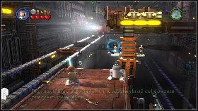 Dzięki temu będziesz mógł przeskoczyć a lewo, gdzie czeka cię kolejny pojedynek [1] - Generał Grievous (3) | Tryb fabularny | LEGO Star Wars III The Clone Wars - LEGO Star Wars III: The Clone Wars - poradnik do gry