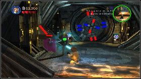 Z klocków, które zostaną zbuduj panel [1], aktywuj go przy pomocy robota i kontynuuj w głąb korytarza - Generał Grievous (4) | Tryb fabularny | LEGO Star Wars III The Clone Wars - LEGO Star Wars III: The Clone Wars - poradnik do gry