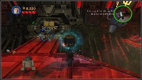 Wróć na środek sali i aktywuj R2-D2 panel [1], który do tej pory był pod barierą energetyczną - Generał Grievous (4) | Tryb fabularny | LEGO Star Wars III The Clone Wars - LEGO Star Wars III: The Clone Wars - poradnik do gry