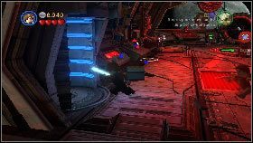 Następnie użyj moce na środkowej platformie [1] i zacznij nią mocno ruszać we wszystkie strony - Generał Grievous (4) | Tryb fabularny | LEGO Star Wars III The Clone Wars - LEGO Star Wars III: The Clone Wars - poradnik do gry