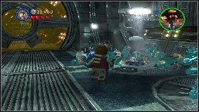 Stań na jednym z okrągłych klawiszy i poczekaj, aż dołączy do ciebie druga osoba, co aktywuje drzwi [1] - Asajj Ventress (3) | Tryb fabularny | LEGO Star Wars III The Clone Wars - LEGO Star Wars III: The Clone Wars - poradnik do gry