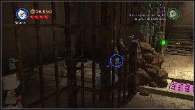 Wróć do otworzonej wcześni celi i użyj haka któregoś ze szturmowców na obydwu chwytakach znajdujących się na ścianie z prawej [1] - Asajj Ventress (5) | Tryb fabularny | LEGO Star Wars III The Clone Wars - LEGO Star Wars III: The Clone Wars - poradnik do gry