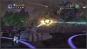 Kiedy będziesz miał trzy bazy wejdź do jednego z czołgów i zacznij ostrzeliwać laserem złoty pancerz na grdyce potwora [1] - Epilog | Tryb fabularny | LEGO Star Wars III The Clone Wars - LEGO Star Wars III: The Clone Wars - poradnik do gry