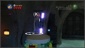 Po ułożeniu na sobie trzech warstw [1], wskocz na budowlę i użyj konsoli postacią Magna Guarda [2] - Zamek zagłady | Etapy specjalne | LEGO Star Wars III The Clone Wars - LEGO Star Wars III: The Clone Wars - poradnik do gry