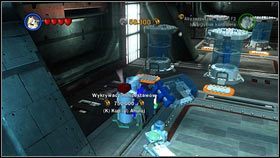 Kierując postacią R2-D2 udaj się do pomieszczenia, w którym był klocek nr 10 [M1 - Statek Republiki (2) | Czerwone i złote klocki - LEGO Star Wars III: The Clone Wars - poradnik do gry