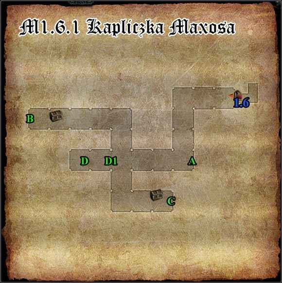 A, B, C Przyciski otwierające D1 - M1.6; M1.6.1 - Aleja Lanilora i Kapliczka Maxosa | Mapy - Divinity II: Flames of Vengeance - poradnik do gry