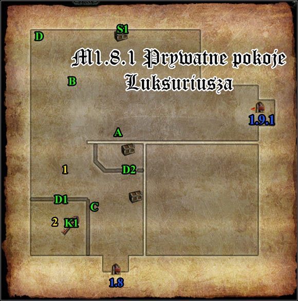 1 - M1.8.1; M1.9 - Prywatne pokoje Luksuriusza i Dom Taurusa | Mapy - Divinity II: Flames of Vengeance - poradnik do gry