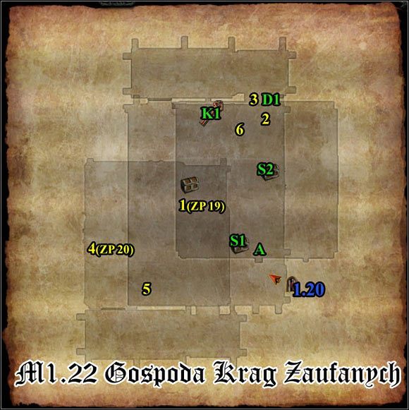 1 - M1.22; M1.23 - Gospoda Krąg Zaufanych i Wykopalisko archeologiczne Guli | Mapy - Divinity II: Flames of Vengeance - poradnik do gry