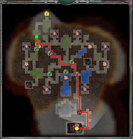 Poruszamy się wzdłuż drogi zaznaczonej na mapie - Misja 1 - Crystal Throne | Opis przejścia Dungeons - Dungeons - poradnik do gry