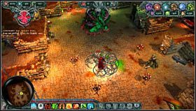 Wracamy w pobliże otwartego przejścia do niższego poziomu lochów (mapa, punkt 5) - Misja 7 - Caves of Horror | Opis przejścia Dungeons - Dungeons - poradnik do gry