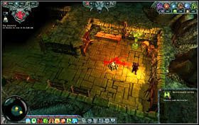 Przechodzimy do kolejnego pomieszczenia (mapa, punkt 7) - okazuje się jednak, że droga do komnaty Marthasa jest zablokowana przez bramę, którą musimy uruchomić za pomocą dźwigni znajdującej się w pokoju obok - Misja 10 - Neverevil Mountain | Opis przejścia Dungeons - Dungeons - poradnik do gry