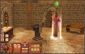 Aby wieszczyć klikamy na kulę w Wieży Maga - Dzień Zagłady! | Misje w The Sims Średniowiecze - The Sims: Średniowiecze - poradnik do gry