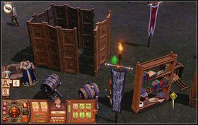 Żeby wyszorować podłogę klikamy na Sima, gdy będzie w kościele - Krzyżowcy Kultury | Misje w The Sims Średniowiecze - The Sims: Średniowiecze - poradnik do gry