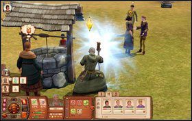 Aby wyznaczyć cel Czarodziejem musimy pokłócić się z dowolną osobą (obniżyć relacje) i wybrać opcję wyznacz cel - Smok z Miasta... (1) | Misje w The Sims Średniowiecze - The Sims: Średniowiecze - poradnik do gry