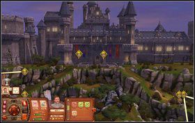 Początek zadania u rycerza wygląda nieco inaczej - zamiast informować herolda musi on pogadać ze strażami - Wiedźma Powróciła | Misje w The Sims Średniowiecze - The Sims: Średniowiecze - poradnik do gry