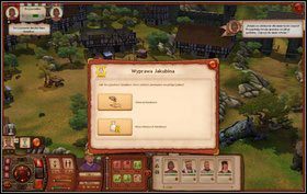 W pierwszej części misji będziemy musieli porozmawiać z paroma osobami i pozanosić przedmioty (często przekonując do siebie napotkane postacie) - Wyprawa Jakubina | Misje w The Sims Średniowiecze - The Sims: Średniowiecze - poradnik do gry