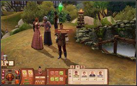 Żeby dowiedzieć się o zaginionych malowidłach przepytujemy trzech mieszkańców - Wyprawa Jakubina 2- Katastrofalna Pielgrzymka | Misje w The Sims Średniowiecze - The Sims: Średniowiecze - poradnik do gry