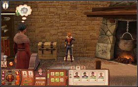 Na początku wygłaszamy kazanie - klikając na ołtarz i wybierając godzinę - Wysyp Chamstwa | Misje w The Sims Średniowiecze - The Sims: Średniowiecze - poradnik do gry