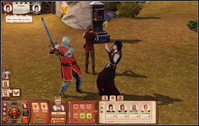 Kiedy pojawi się Magnus dajemy mu amulet Czarodziejem - Złowieszczy Czarnoksiężnik | Misje w The Sims Średniowiecze - The Sims: Średniowiecze - poradnik do gry