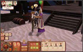 Kapłan: Rozmawiamy z Łowcą Nagród i prosimy Wszechwidzącego o natchnienie (klikamy na postać Kapłana) - Zniewolnik | Misje w The Sims Średniowiecze - The Sims: Średniowiecze - poradnik do gry