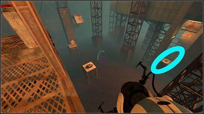 Gdy skończy, niech podejdzie do drugie czerwonego guzika - Rozdział 5 - Żele mobilności (3) | Tryb współpracy Portal 2 - Portal 2 - poradnik do gry