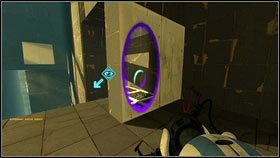 Niebieska maszyna powinna stanąć nad otworem, a następnie wystrzelić granatowy portal w dowolne miejsce - Rozdział 3 - Świetlna bariera (2) | Tryb współpracy Portal 2 - Portal 2 - poradnik do gry