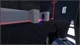 Po wejściu do środka podnieś skrzynkę z lustrami i przy jej pomocy skieruj laser na białą ścianę [1] - Rozdział 1 - Tworzenie zespołu (2) | Tryb współpracy Portal 2 - Portal 2 - poradnik do gry