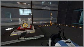 Kawałek dalej oba roboty znajdą się w pomieszczeniach z przyciskami oraz podestami [1] - Rozdział 1 - Tworzenie zespołu (1) | Tryb współpracy Portal 2 - Portal 2 - poradnik do gry