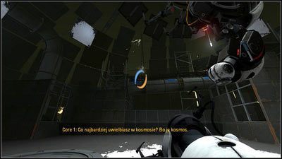 Wheatley zostanie trafiony i czasowo dezaktywowany, a nad kładką pojawi się pierwszy rdzeń - Rozdział 9 - Teraz musi Cię zabić (3) | Opis przejścia Portal 2 - Portal 2 - poradnik do gry