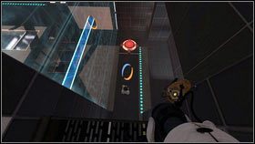 Żeby zablokować strzały wieżyczek, umieść pomarańczowy otwór na ścianie obok bariery [1] - Rozdział 8 - Swędzenie (3) | Opis przejścia Portal 2 - Portal 2 - poradnik do gry