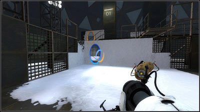 Gdy płaszczyzna nad schodami będzie pokryta żelem, teleportuj się tam - Rozdział 7 - Ponowne spotkanie (3) | Opis przejścia Portal 2 - Portal 2 - poradnik do gry